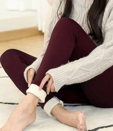 High waist warm lining women's leggings - Image 19