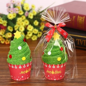 Cotton Christmas cupcake towel