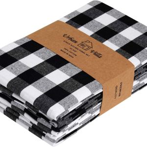 Vintage plaid napkins set - 6pack