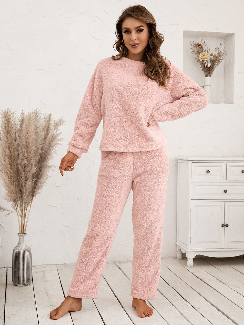 Fleecy warm women's home-wear set - Image 28