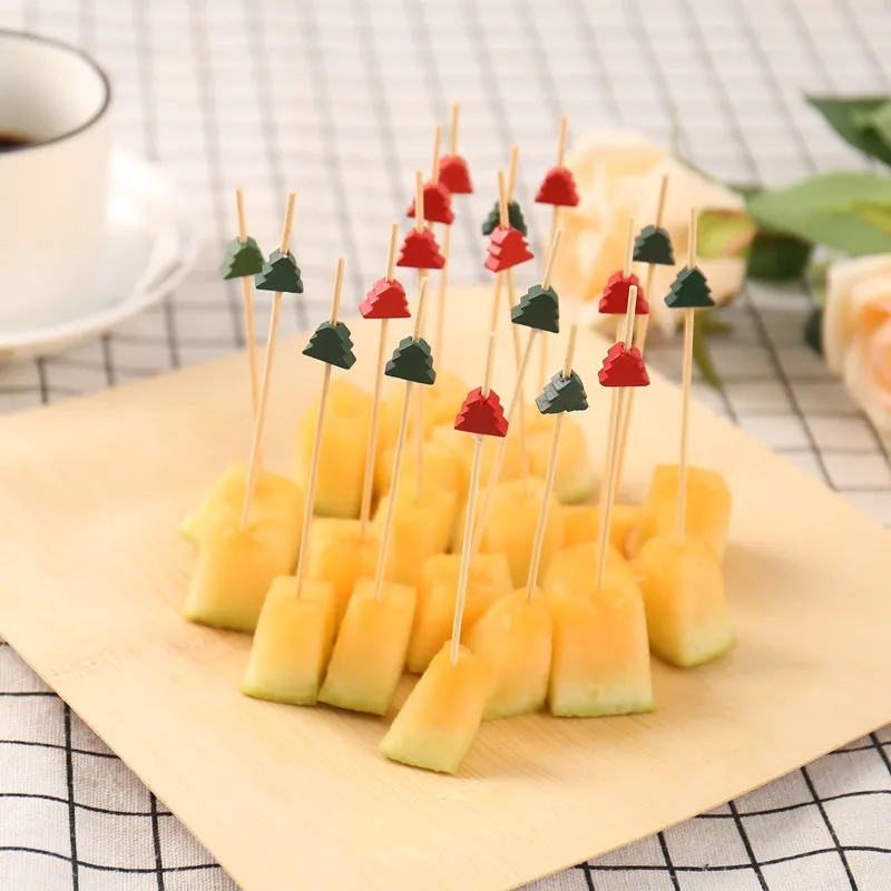 Disposable Christmas design cocktail sticks set - 100pcs - Image 3