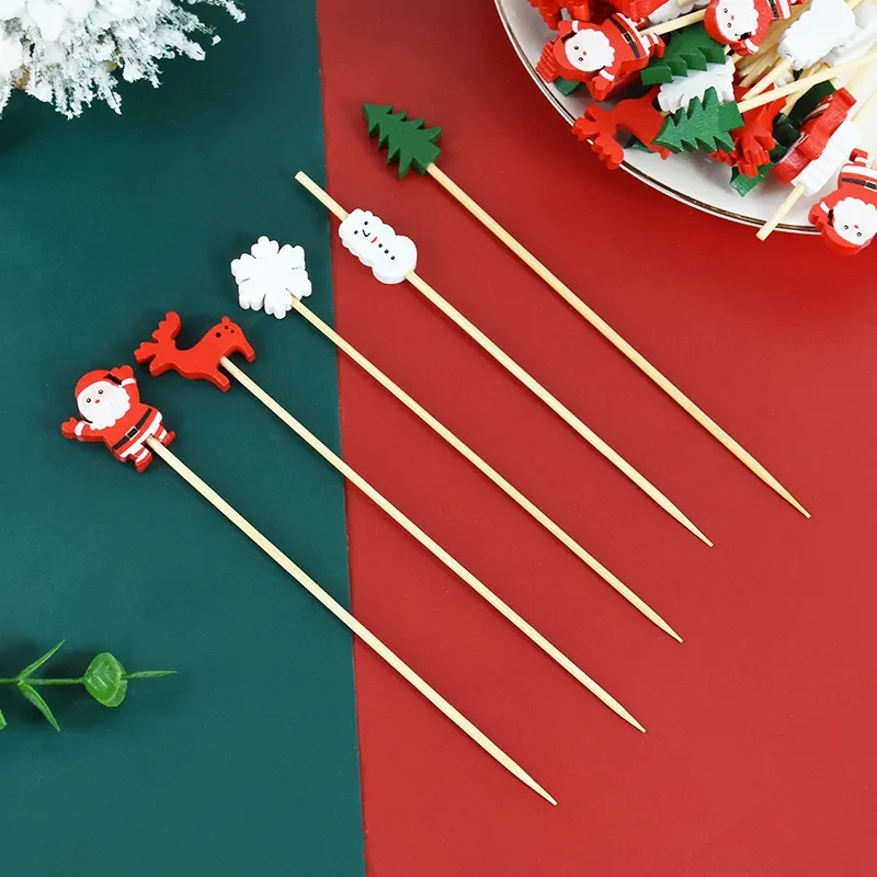 Disposable Christmas design cocktail sticks set - 100pcs - Image 13