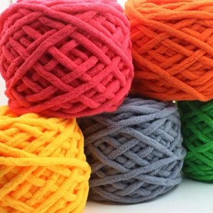Acrylic chenille knitting yarn 2pack