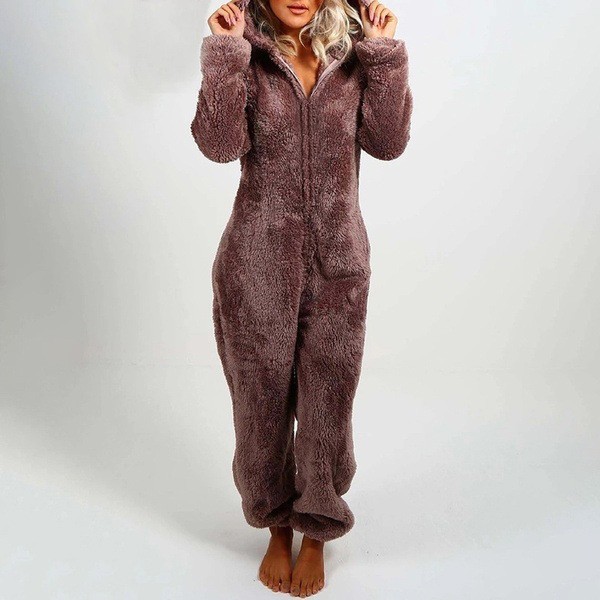 Plush women's home-wear jumpsuit - Image 4