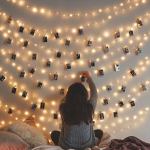LED fairy wall string lights with clips