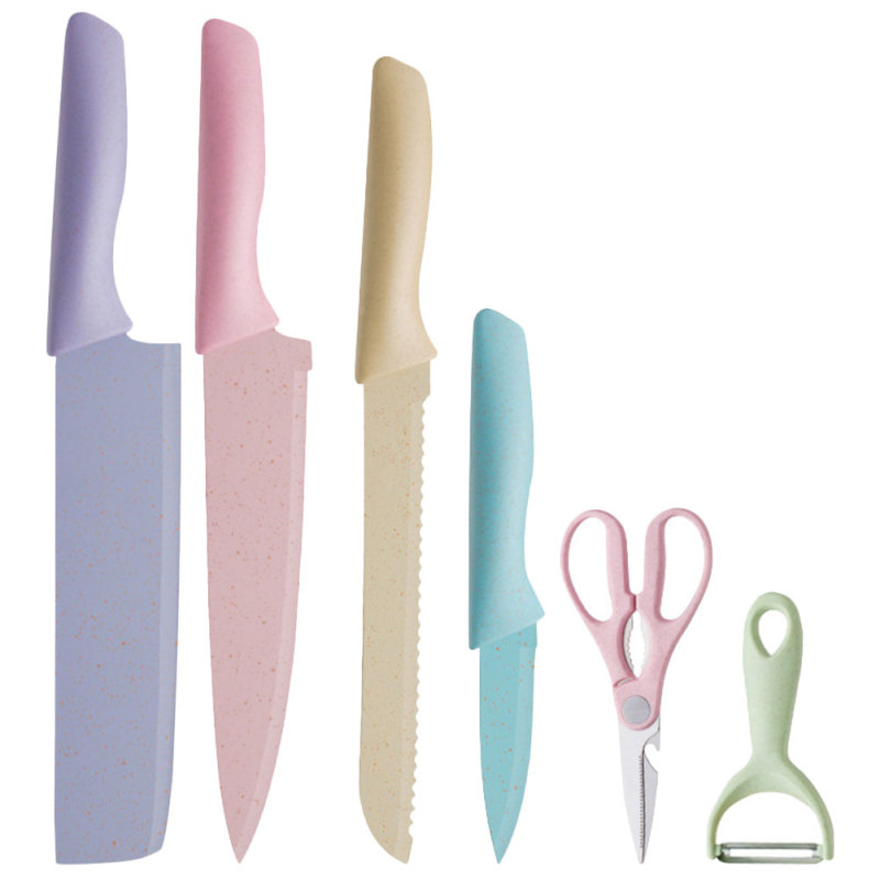 Coated stainless steel kitchen knives set - Image 7