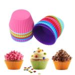 Colourful silicone muffin forms set