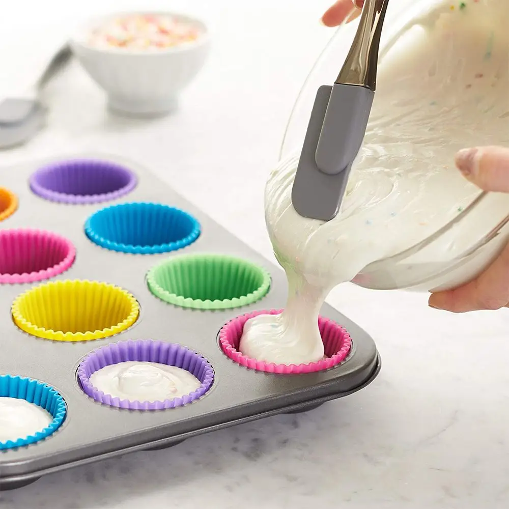 Colourful silicone muffin forms set - Image 8