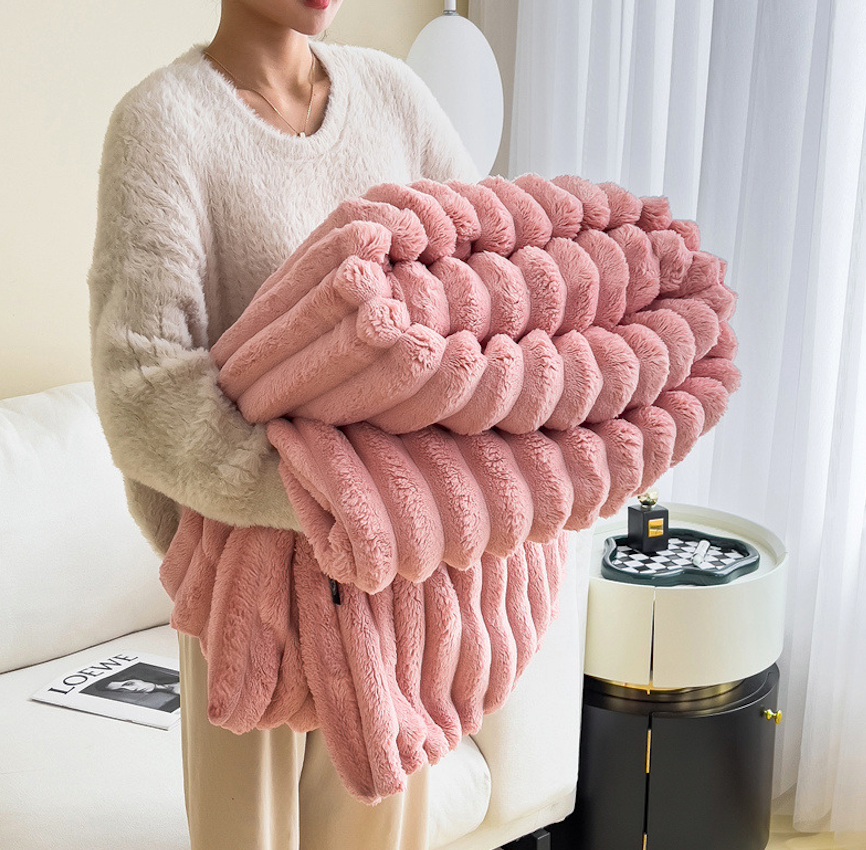Warm fleecy sofa throw blanket - Image 2