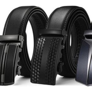 Solid buckle belt for men