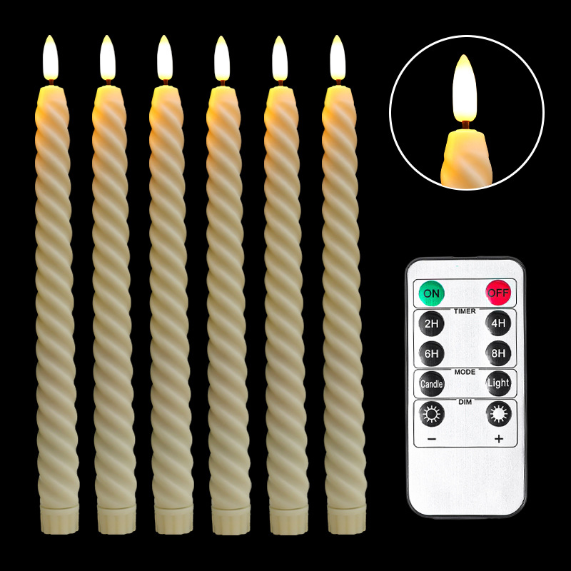 Flameless LED taper candle set with remote control - Image 3