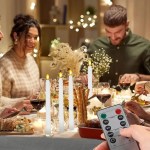 Flameless LED taper candle set with remote control