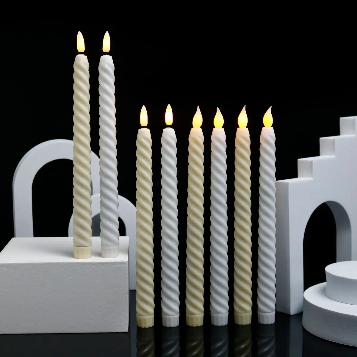 Flameless LED taper candle set with remote control - Image 6