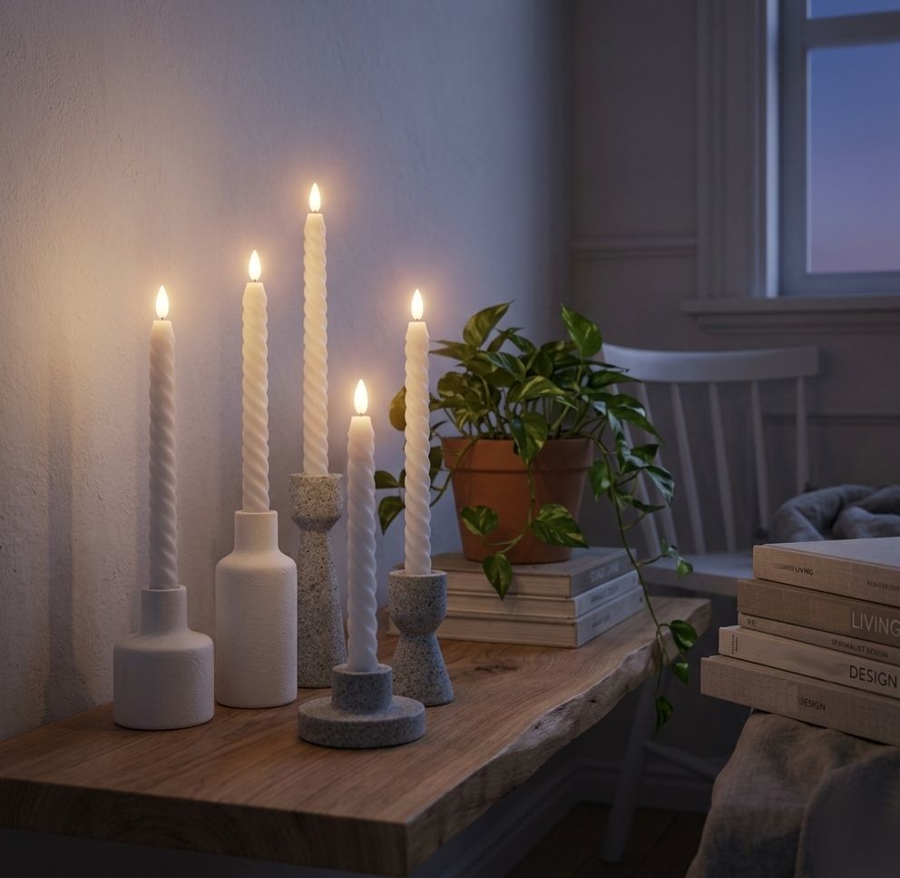 Flameless LED taper candle set with remote control - Image 18