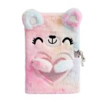 Plush cover unicorn diary notebook for girls