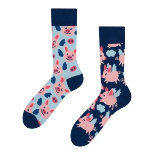 Medium high colorful printed women's socks - 3 pairs
