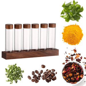 Glass storage jar set