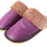 Warm home slippers - purple