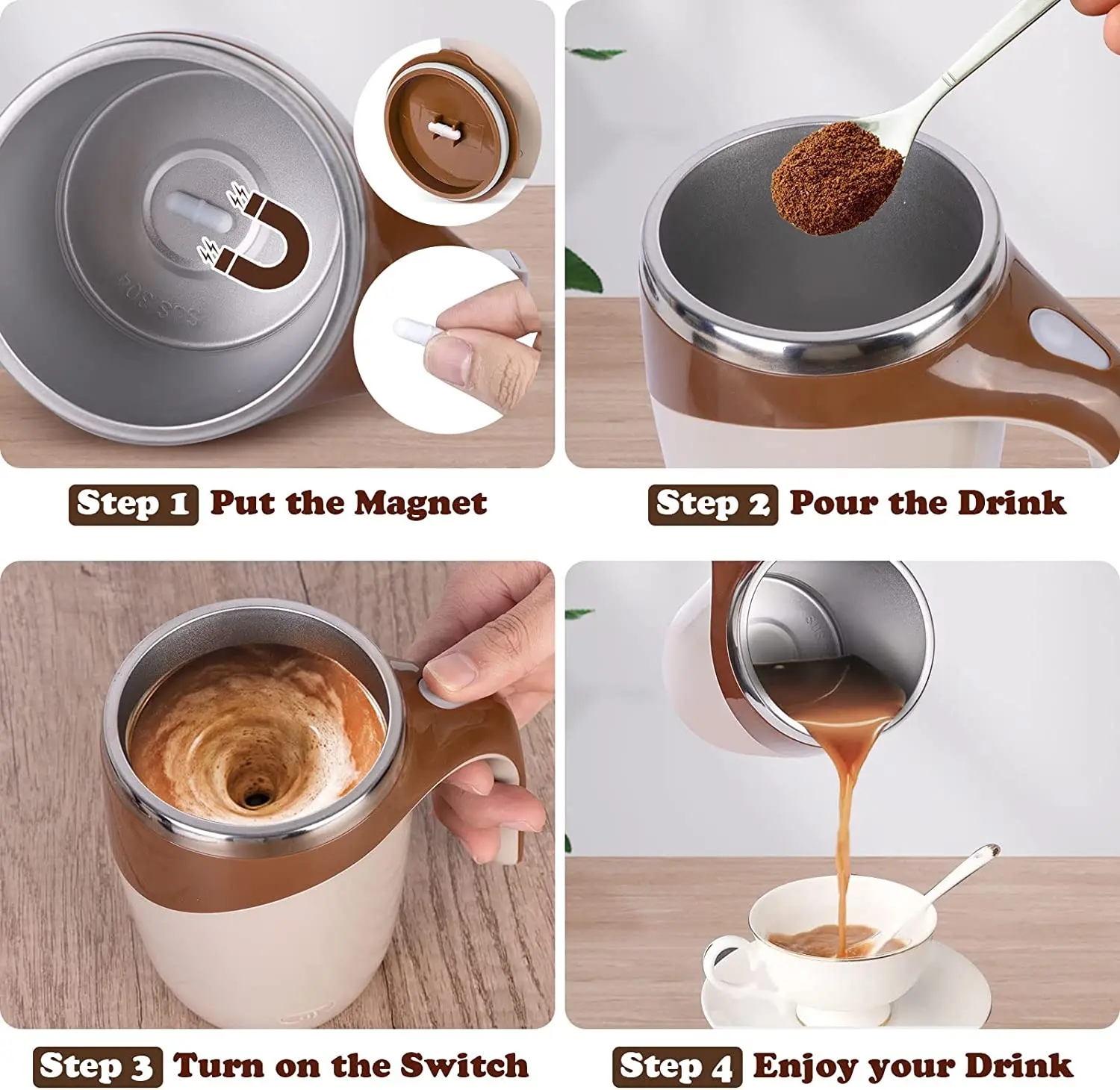 Rechargeable automatic mixing travel mug - Image 16