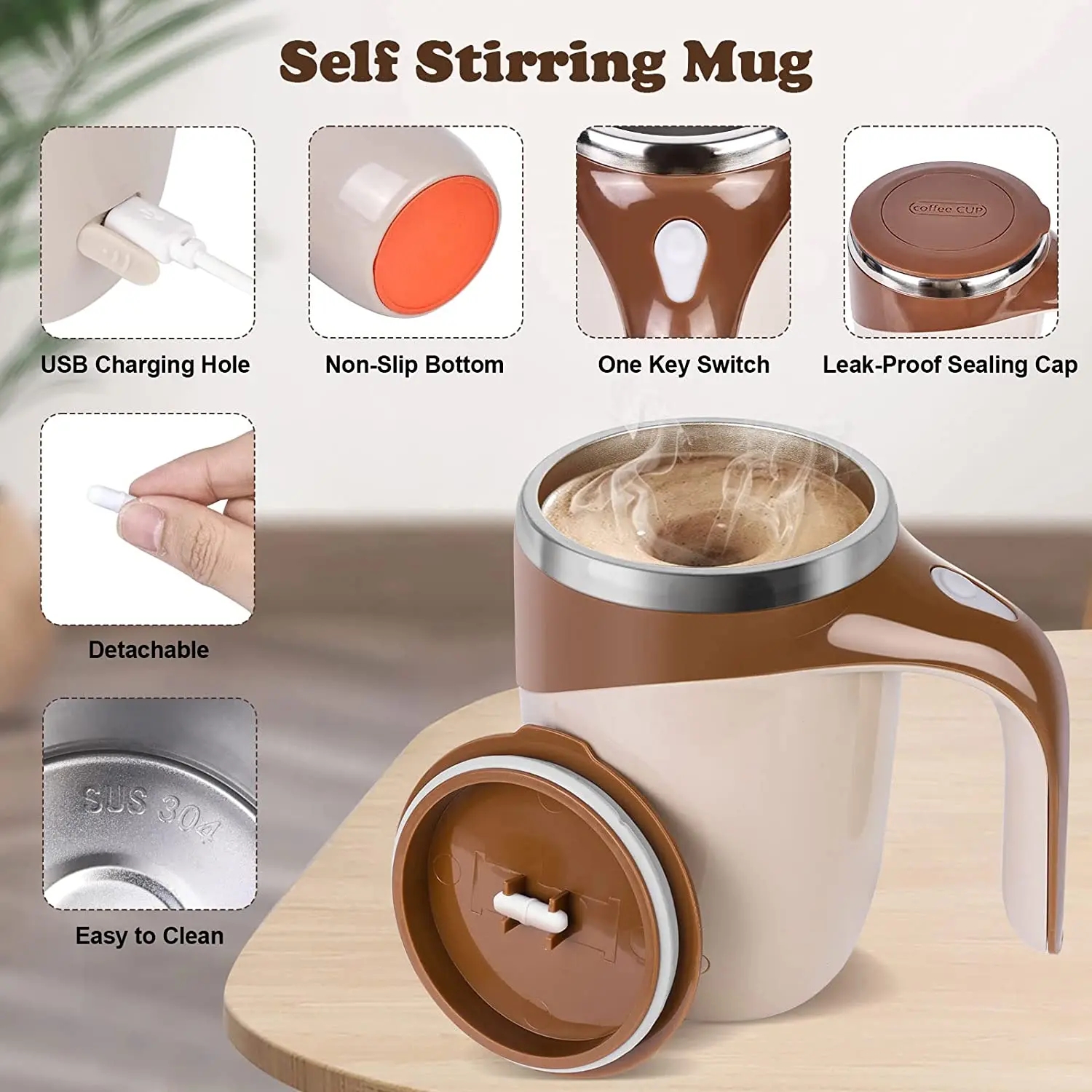 Rechargeable automatic mixing travel mug - Image 17