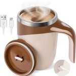 Rechargeable automatic mixing travel mug