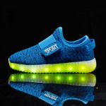Glowing USB rechargeable sneakers for kids