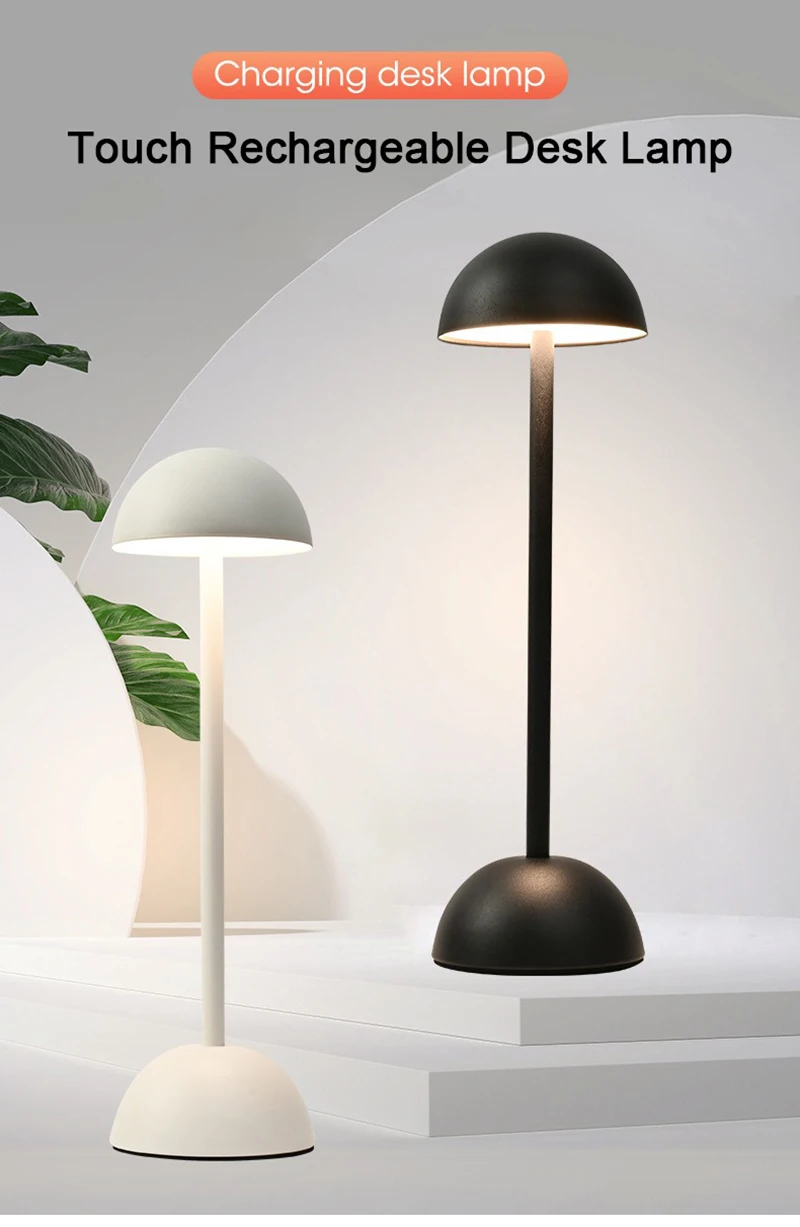 USB rechargeable cordless mushroom table lamp - Image 13