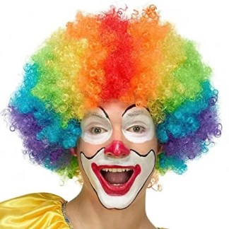 Colorful curly party wig