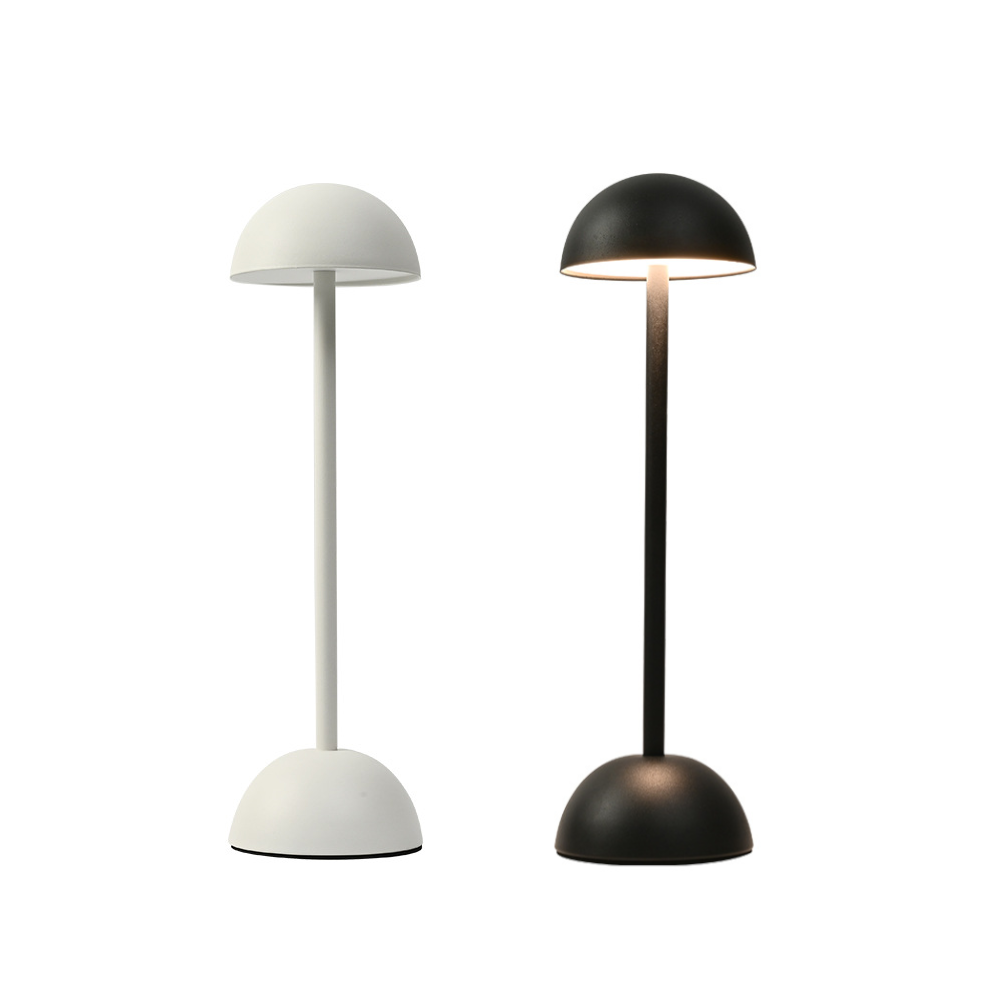 USB rechargeable cordless mushroom table lamp
