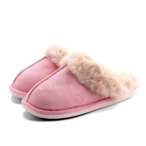 Comfortable warm home slippers - pink