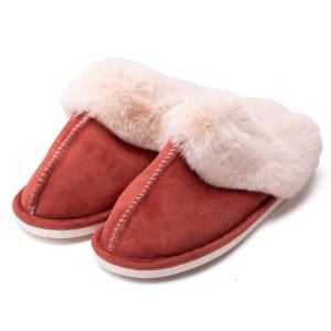 Comfortable warm home slippers - red