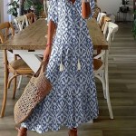 Boho style casual summer maxi dress