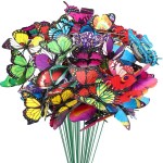 Luminous butterfly plant pot decoration - 25pack