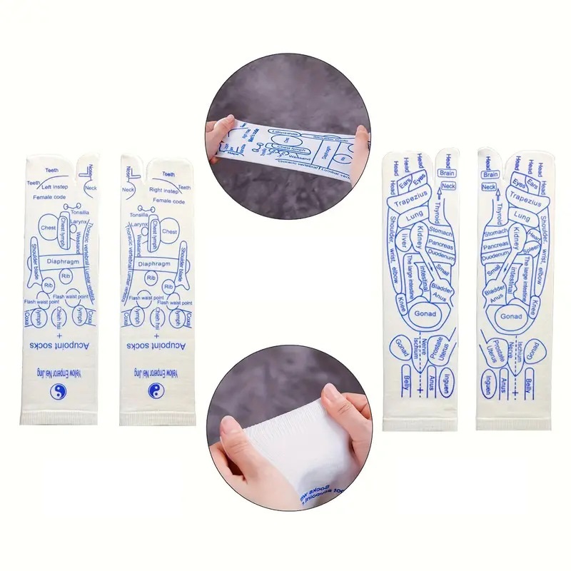 Reflexology acupressure points printed socks & massaging tool - Image 11