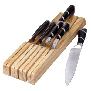In-drawer knife holder