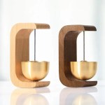 Minimalist decorative wooden hanging bell