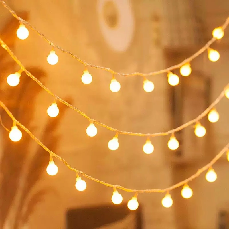 Battery powered ball string lights - Image 4