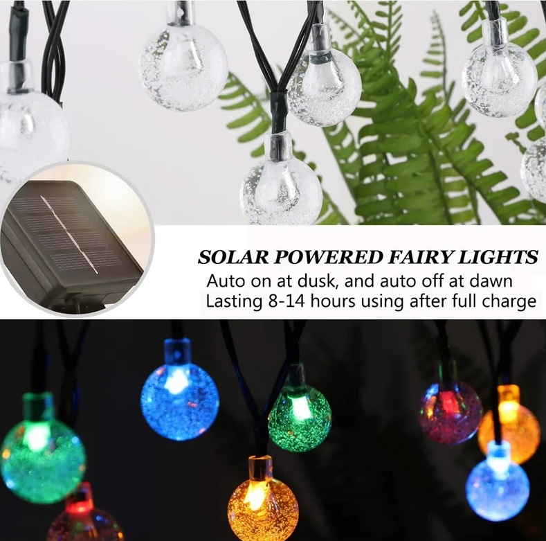 6m crystal ball solar string lights - Image 13