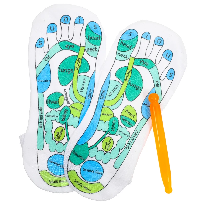 Acupressure points printed women's socks