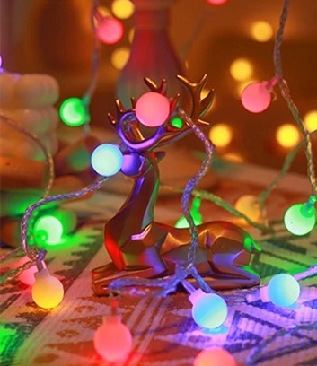 Battery powered ball string lights - Image 3