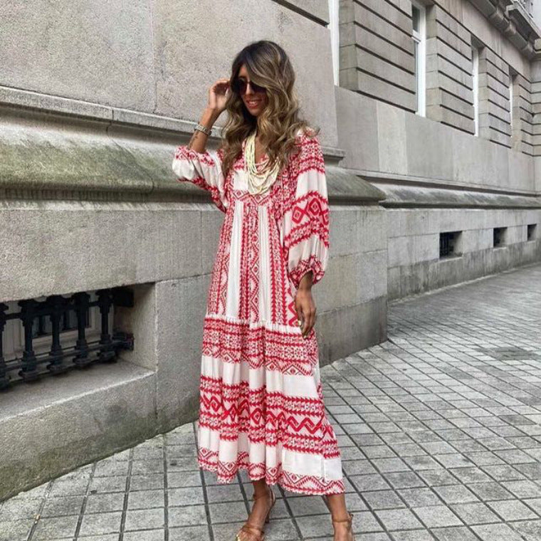 Boho style printed maxi dress - Image 14