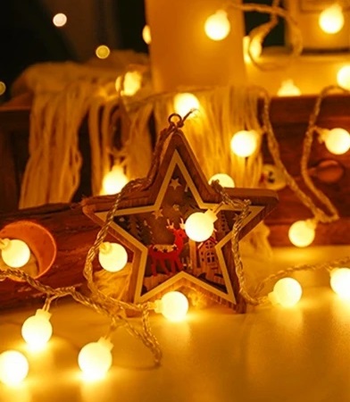 Battery powered ball string lights - Image 8