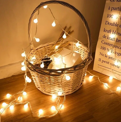 Battery powered ball string lights - Image 9
