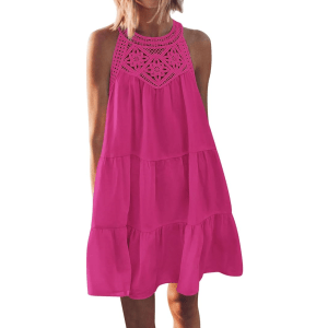 A-line halterneck summer dress