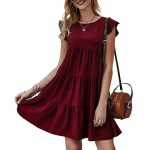 Elegant ruffle mini summer dress