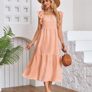 Long ruffled summer dress