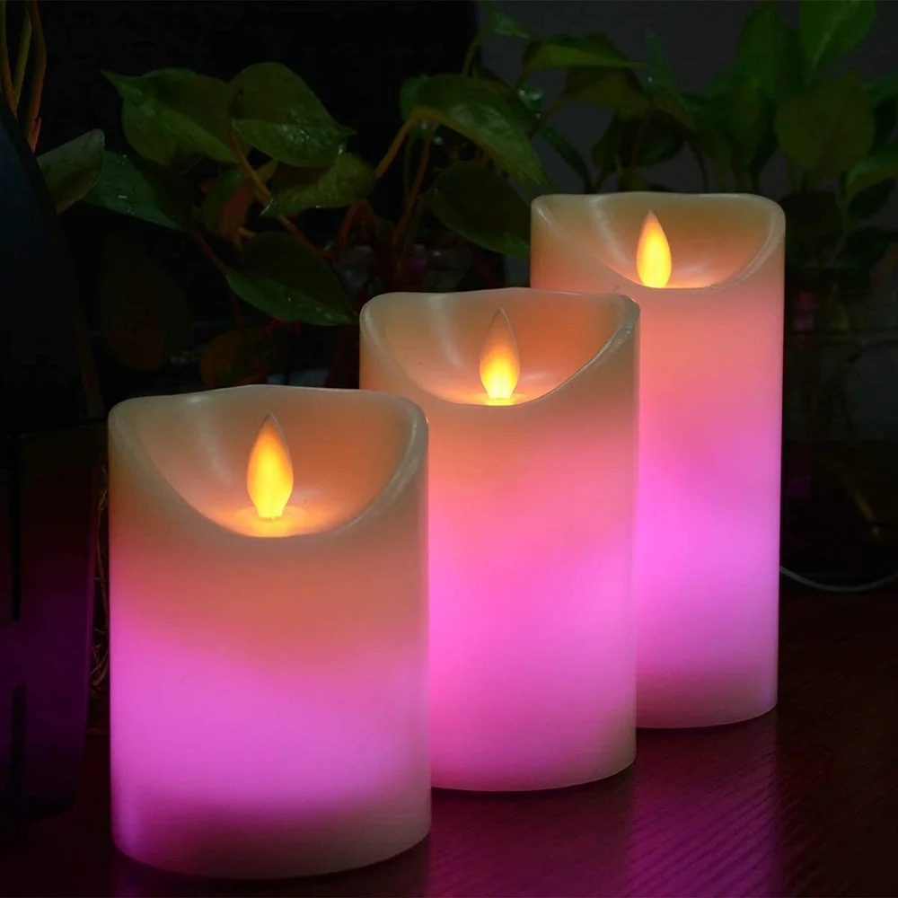 RGB color-changing LED candle set with remote control - Image 7
