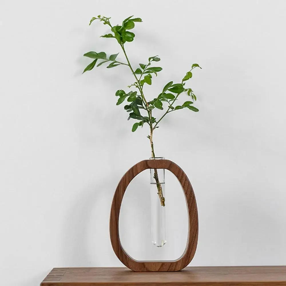Wooden frame glass tube mini vase - Image 10