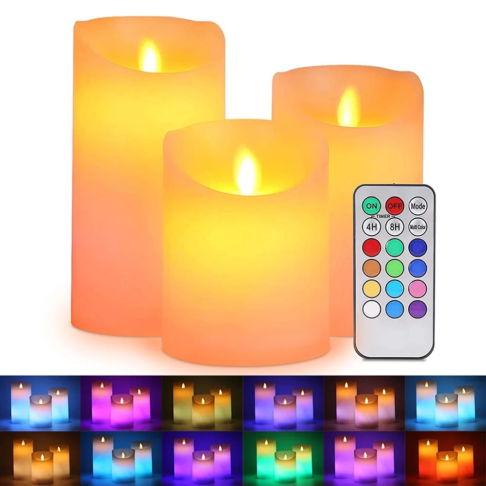 RGB color-changing LED candle set with remote control - Image 8