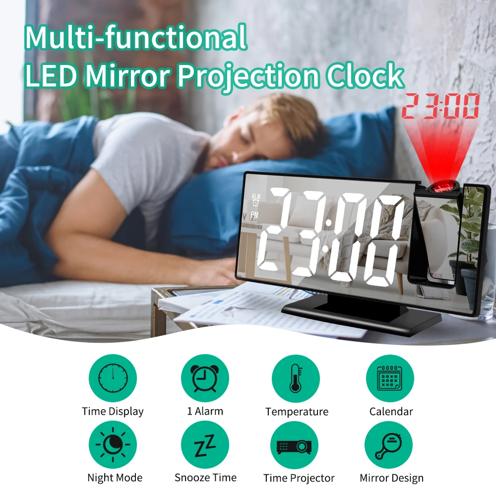 Multi-functional LED projection digital alarm clock - Image 11